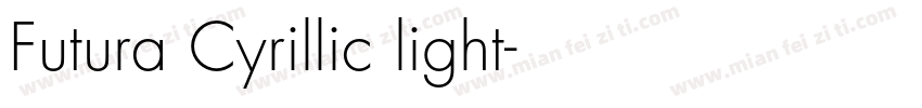 Futura Cyrillic light字体转换